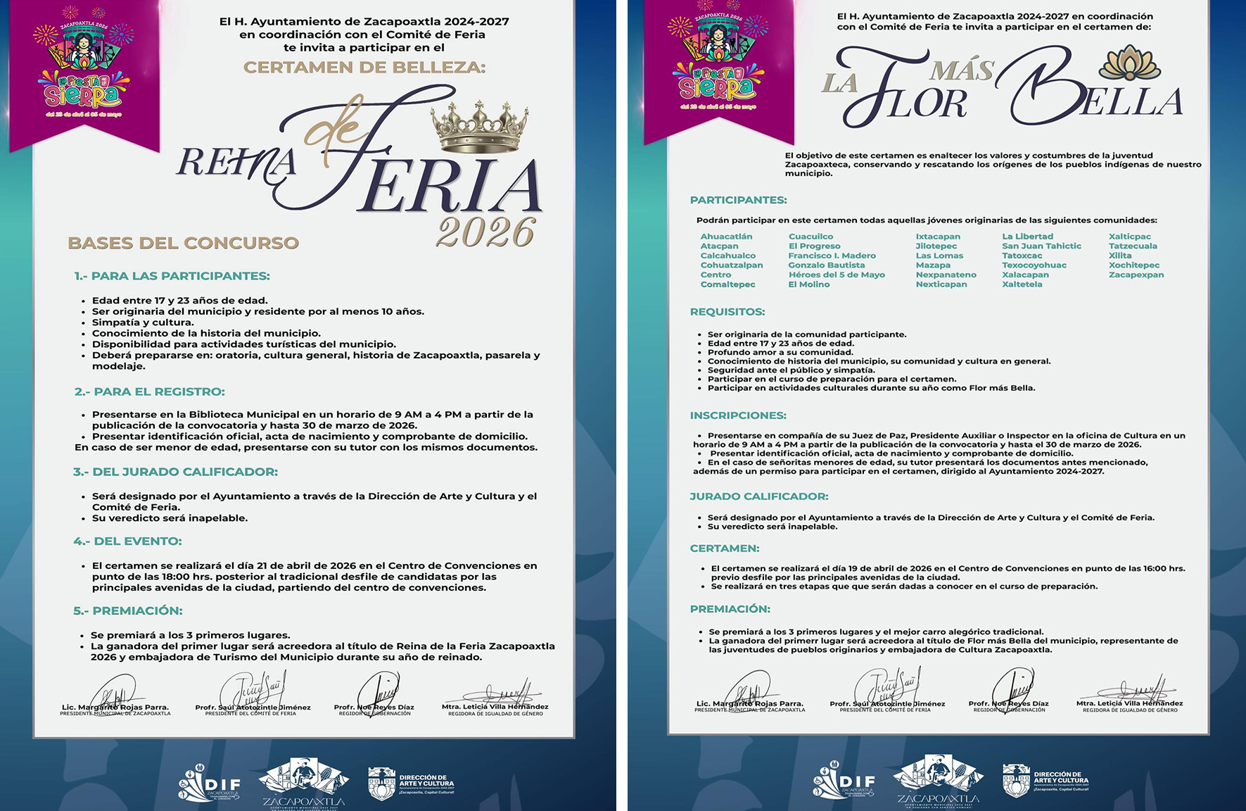 Lanzan convocatorias para Reina y Flor más bella de Zacapoaxtla-1