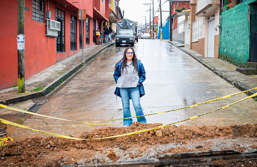 Karla Martínez realizó supervisión de obras en el municipio