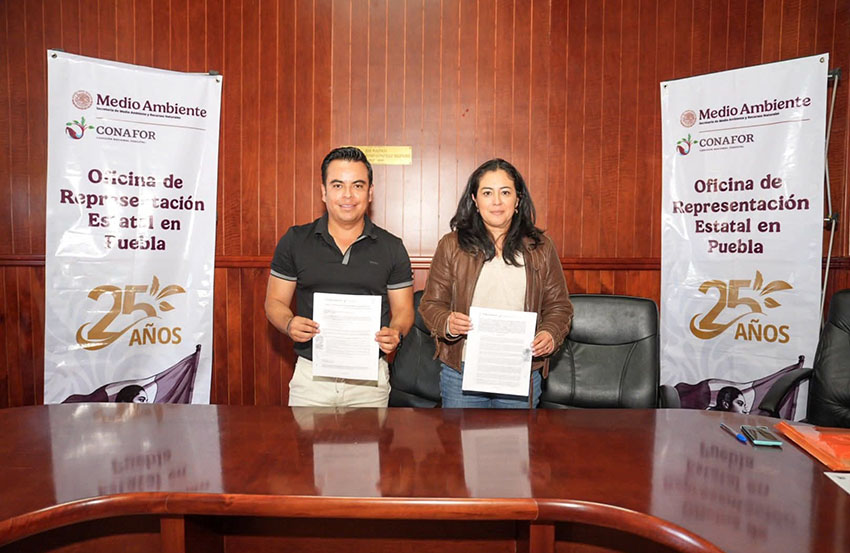 CONAFOR y Tlatlauquitepec firma convenio contra plagas-1